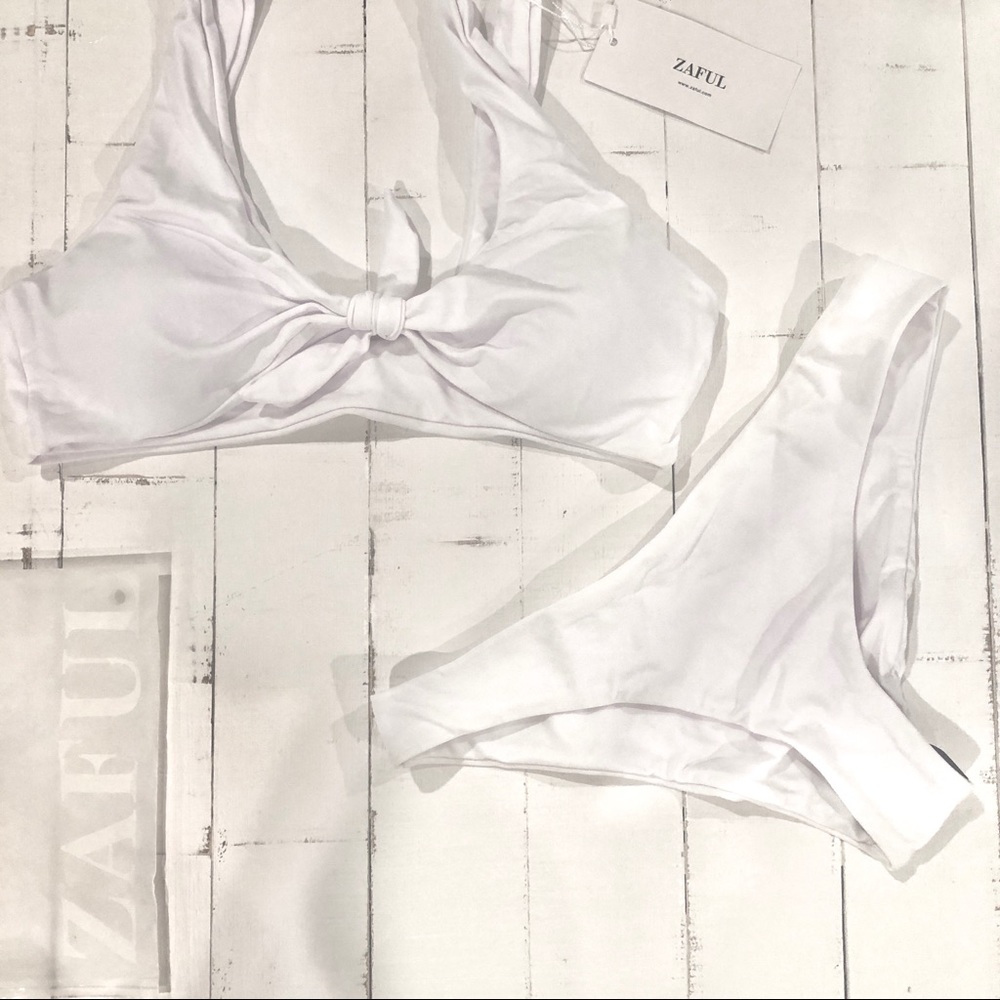 Zaful Padded Knotted Bralette Bikini Set Size S 🤍